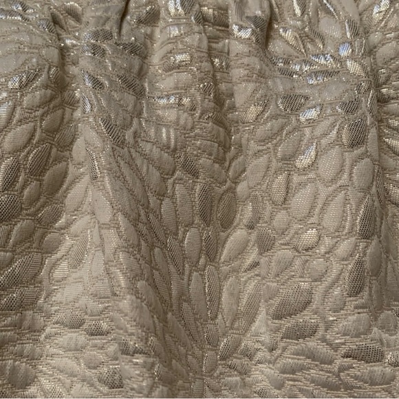 CHARLOTTE RUSSE white and silver shimmer a-line skirt - Picture 5 of 5